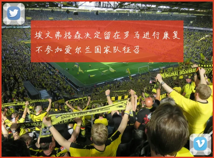 埃文弗格森决定留在罗马进行康复不参加爱尔兰国家队征召